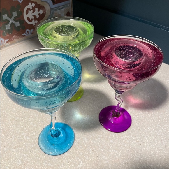 Partylite Margarita Glass Votive Holder - PINK ONLY - Picture 1 of 4